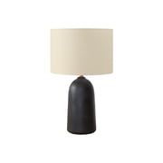 Lighting - 27"h - Table Lamp - Black Ceramic - Beige Shade - Contemporary
