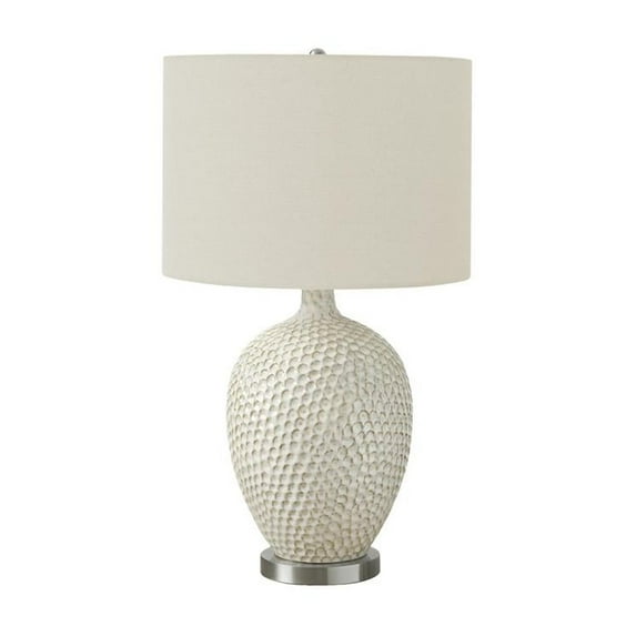 Lighting, 28"H, Table Lamp, Cream Ceramic, Ivory / Cream Shade, Contemporary