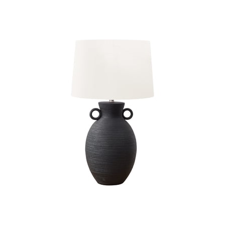 Lighting - 30"h - Table Lamp - Black Ceramic - Ivory/Cream Shade - Transitional
