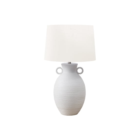 Lighting - 30"h - Table Lamp - White Ceramic - Ivory/Cream Shade - Transitional