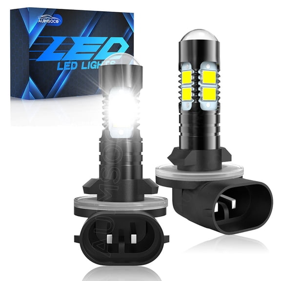Lighting 3600lm 889 881 LED Fog Light Bulbs For Hyundai Elantra 2013 2014 2015 2016 2017 2018 881 6000K Xenon White Xtreme Super Bright H28 886 888 894 896 898, (Set of 2)