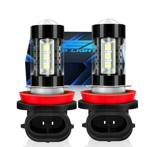 Lighting 3600lm Xtreme Super Bright H8 H11 LED Fog Lights or DRL Bulbs, 6000K Xenon White Lamp Replacement