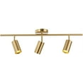 thumbnail image 1 of Lighting Adjustable Track Lighting Fixture Brushed Brass Flush Mount Ceiling Light Fixture for Kitchen Dining Room Spotlight (3 Light), 1 of 6
