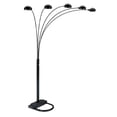 thumbnail image 1 of Lighting Business 32” 5-Light Traditional Floor Lamp with Black Shade, 1 of 1