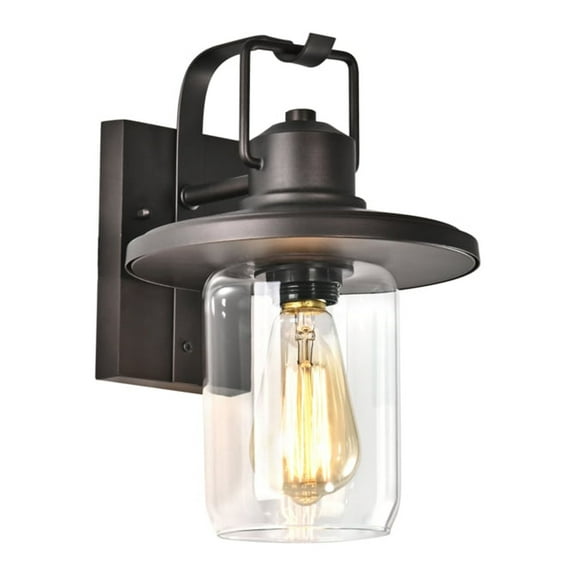 Lighting CHRISTOPHER Transitional 1 Light Rubbed Bronze Outdoor Wall Sconce 12" Height