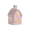 thumbnail image 1 of Lighting Up Ceramic Christmas House Ornament – Glowing Hollow European-Style Miniature Decorative Night Light, Tabletop Home Decor, Holiday Atmosphere Lamp, Festive Accent, Indoor Xmas Decoration, 1 of 5