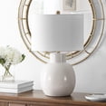 thumbnail image 1 of Lighting Collection Modern Cream 24-inch Bedroom Living Room Home Office Desk Nightstand Table Lamp (LED Bulb Included), 1 of 4