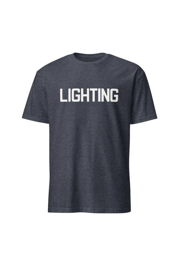 Lighting Crew Staff Uniform Professional Production T-Shirt (Heather Navy, M)