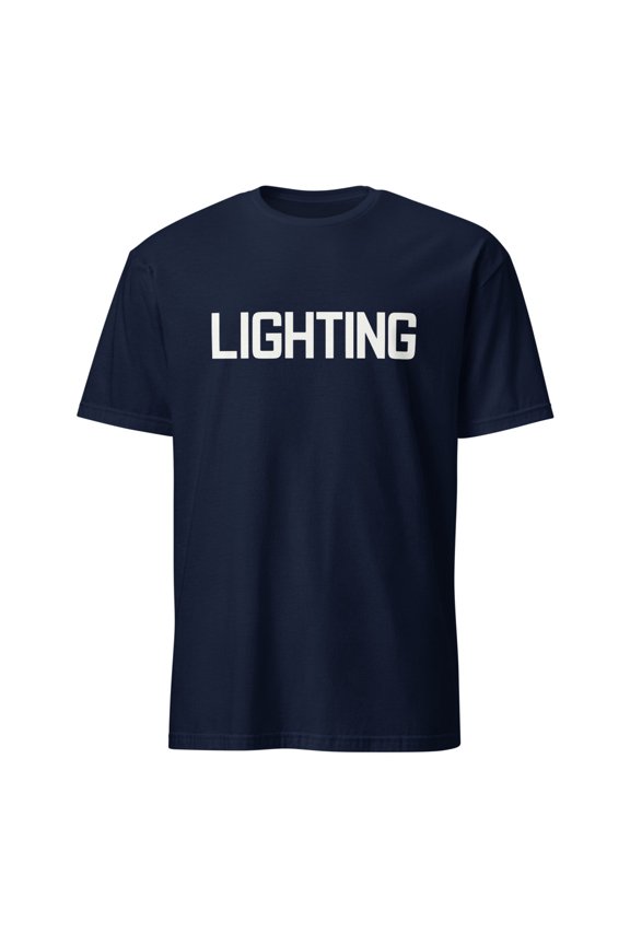 Lighting Crew Staff Uniform Professional Production T-Shirt (Navy, L)