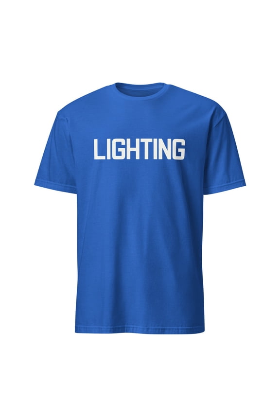 Lighting Crew Staff Uniform Professional Production T-Shirt (Royal, L)