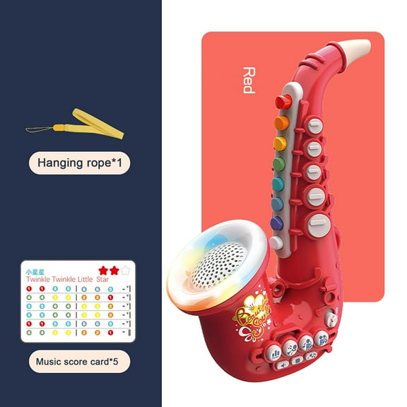 Lighting Eight-tone Saxophone for Kids Musical Instruments Toy, Children's Toys, Playing Music, Clarinet, Simula for Kids Music Toys for 3 4 5 Year Old Boys Girls Gifts Clearance