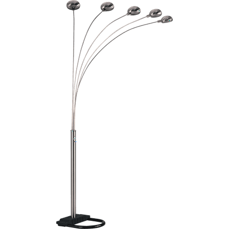 Lighting Fixtures 84"H SILVER 5-HEAD CAP STYLE FLOOR LAMP (1PC/CTN) (2.24/33.97),Table Lamps