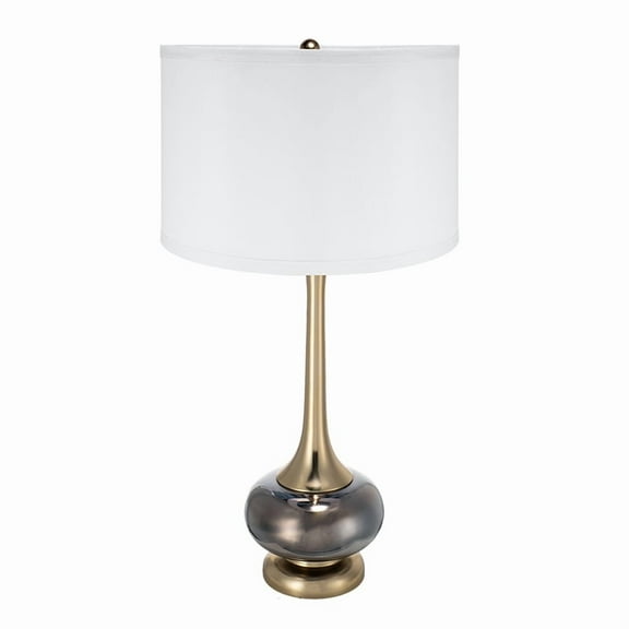 Lighting Fixtures D15x29" Table Lamp with Glass Drum (Lamp Shade Assembly Required),Table Lamps