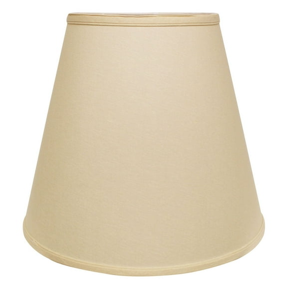 Lighting Fixtures Extra Deep Empire Hardback Lampshade with Washer Fitter, Beige Color Fabric Lampshade for Table Lamps, Natural Linen, 9" Top x 16" Bottom x 14" Height,Table Lamps