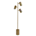 thumbnail image 1 of Lighting Fixtures Harmony Brassed Gold Floor Lamp with Rotary Switch Triple Spots Metal Block Base,Table Lamps, 1 of 4