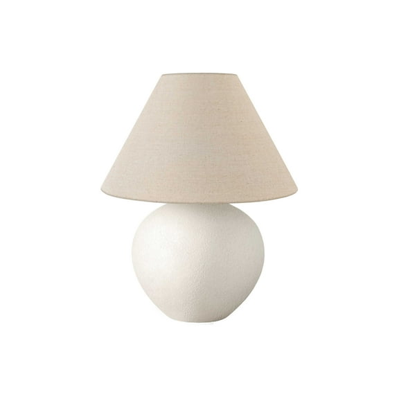 Lighting Fixtures Lighting, 16"h, Table Lamp, Cream Shade, Cream Ceramic, Contemporary,Table Lamps