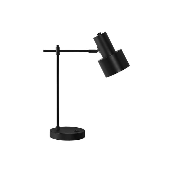 Lighting Fixtures Lighting, 21"h, Table Lamp, Usb Port Included, Black Metal, Black Shade, Modern,Table Lamps