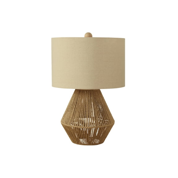 Lighting Fixtures Lighting, 22"h, Table Lamp, Brown Rope, Beige Shade, Transitional,Table Lamps