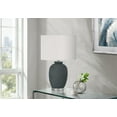 thumbnail image 1 of Lighting Fixtures Lighting, 24"h, Table Lamp, Blue Ceramic, Ivory / Cream Shade, Contemporary,Table Lamps, 1 of 7