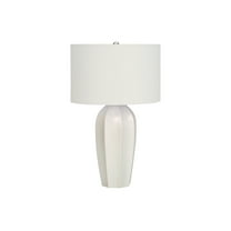 Lighting Fixtures Lighting, 27"h, Table Lamp, Cream Ceramic, Ivory / Cream Shade, Modern,Table Lamps