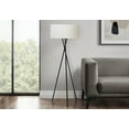thumbnail image 1 of Lighting Fixtures Lighting, 62"h, Floor Lamp, Black Metal, Ivory / Cream Shade, Contemporary,Table Lamps, 1 of 3