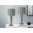 thumbnail image 1 of Lighting Fixtures Lighting, Set Of 2, 24"h, Table Lamp, Usb Port Included, Nickel Metal, Grey Shade, Contemporary,Table Lamps, 1 of 8