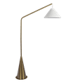 thumbnail image 1 of Lighting Fixtures Lisbon Black Floor Lamp with On/Off Switch Coned Base Hanging White Fabric Shade,Table Lamps, 1 of 5