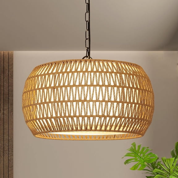 Lighting Fixtures, Rattan Farmhouse Chandelier Light Fixtures, Brown Table Lamps,Rattan+Metal Floor Lamps, Lighting, Lighting & Lamps Rattan Farmhouse Chandelier Light Fixtures