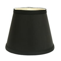 Lighting Fixtures Slant Empire Hardback Lampshade with Uno Fitter, Black (with white lining),Table Lamps