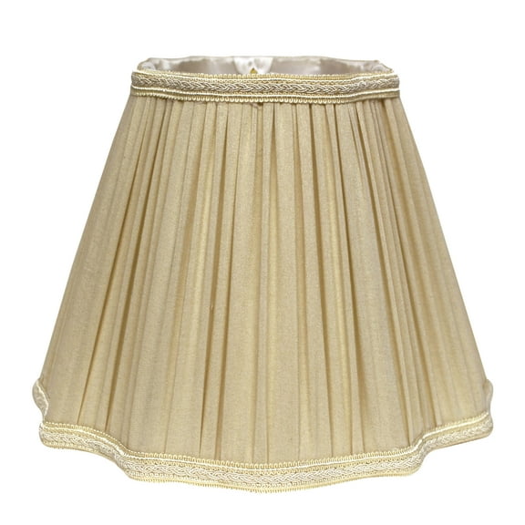 Lighting Fixtures Slant Inverted Corners Fancy Square Pleated Softback Lampshade with Washer Fitter, Taupe,Table Lamps