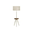 thumbnail image 1 of Lighting - Floor Lamp - 63"H - Gold Metal - Ivory Shade - Contemporary, 1 of 4