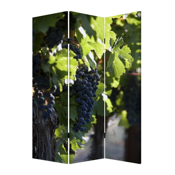 Lighting Home Decorative Multi Color Wood Canvas Wine Country Screen