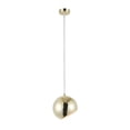 thumbnail image 1 of Lighting IRONCLAD Contemporary-Style 1 Light Plated Gold Ceiling Mini Pendant 8" Wide, 1 of 6