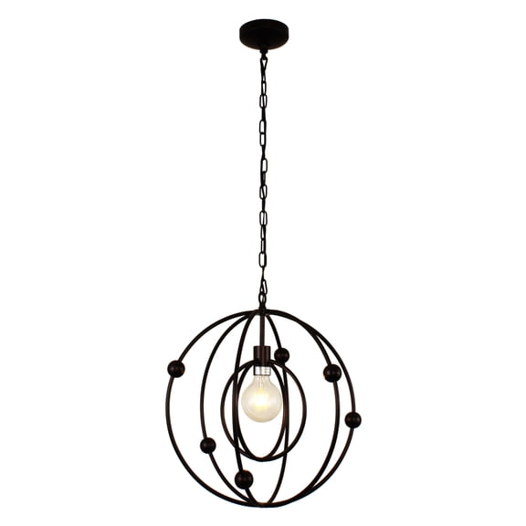 CHLOE Lighting IRONCLAD Farmhouse 1 Light Oil Rubbed Bronze Ceiling Pendant 18" Wide