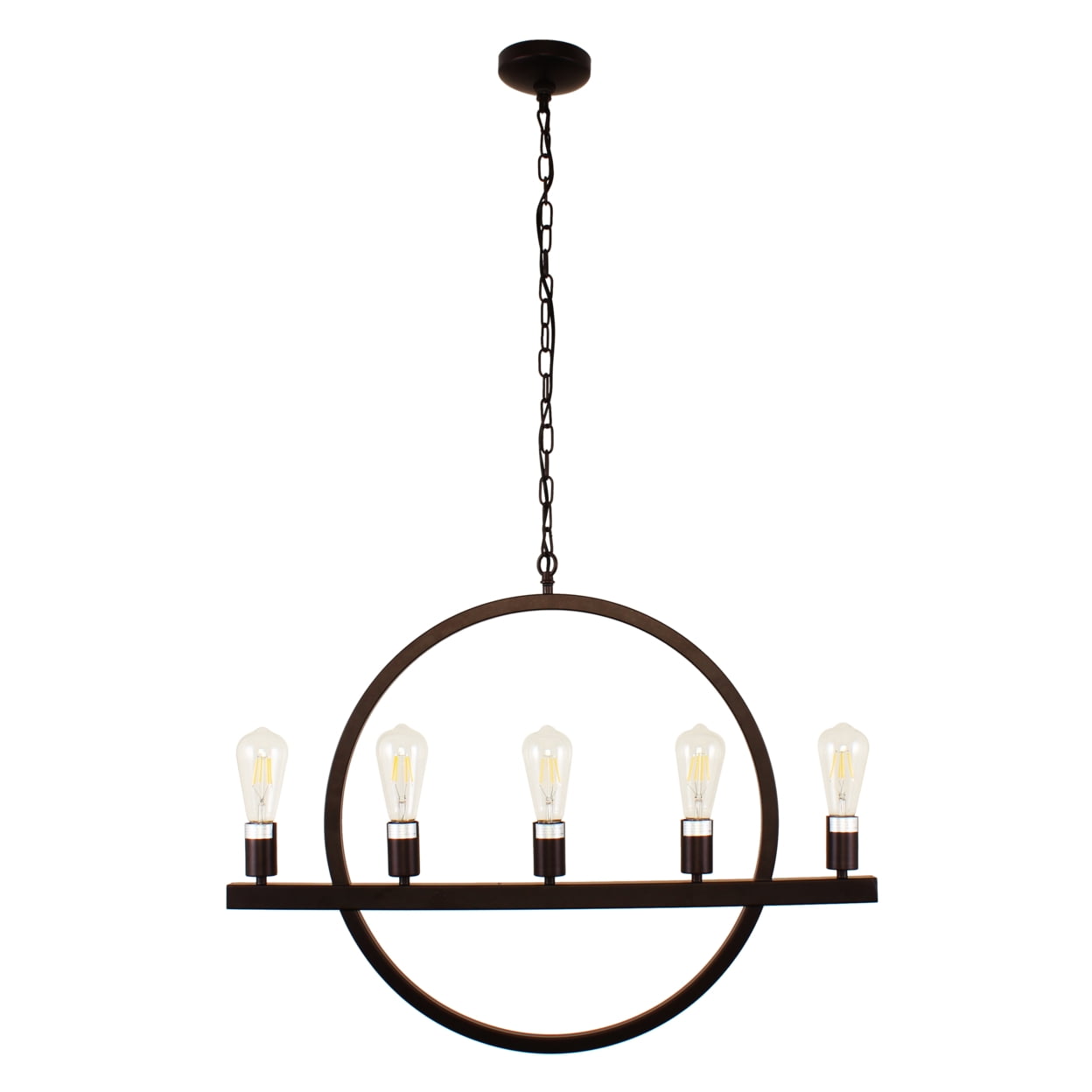 Farmhouse Oil Rubbed Bronze 5-Light Ceiling Pendant