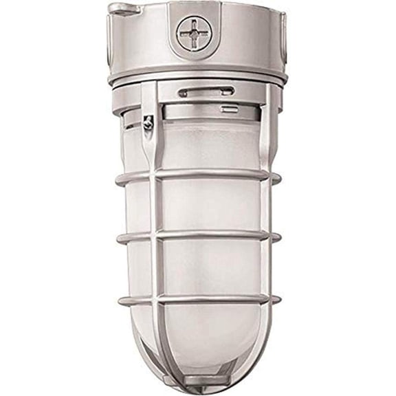 Lighting Jelly Jar Light Fixture, Incandescent Utility Vapor Tight Wall Lamp, Industrial Style Wall Light for Indoor and Outdoor Use, 150W, 120V, Includes Junction Box, Grey (VW150I M12)