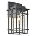thumbnail image 1 of Lighting KENNETH Transitional 1 Light Textured Black Outdoor Wall Sconce 14" Height, 1 of 7
