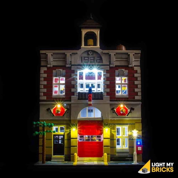 Lighting Kit for Fire Brigade  10197 (Building Set Not Included) by Light My Bricks