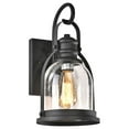 thumbnail image 1 of Lighting MARK Transitional 1 Light Textured Black Outdoor Wall Sconce 14" Height, 1 of 7