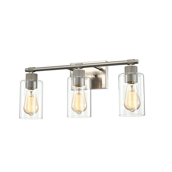 Lighting MERCY Contemporary 3 Light Brushed Nickel Bath Vanity Fixture 22" Width
