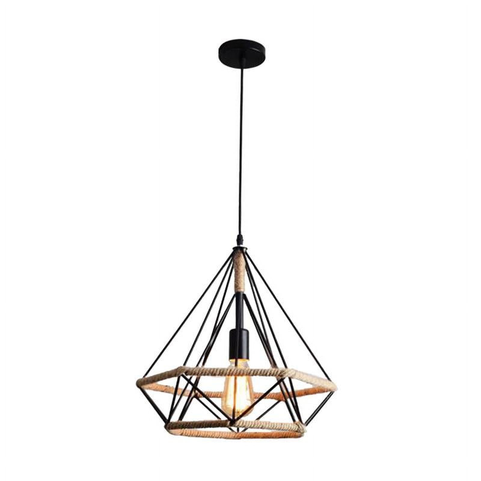 Lighting Metal Diamond Lampshade for Pendant Light Lamp Holders Black