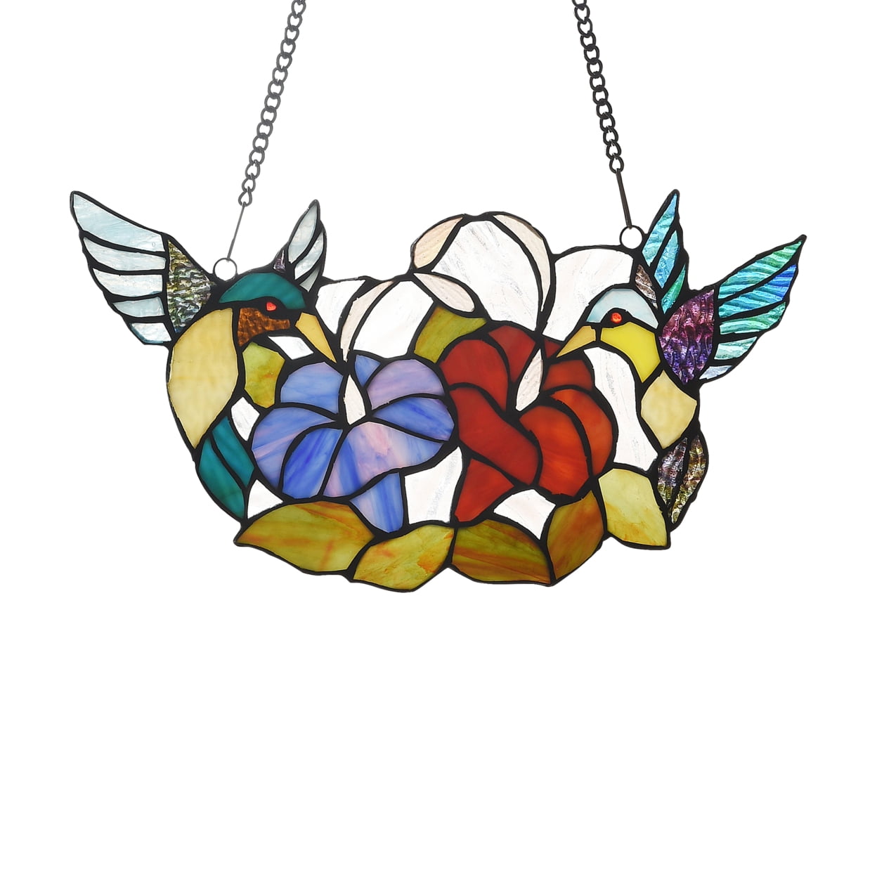 Nectar Tiffany-Style Multicolor Stained Glass Window Panel
