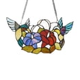thumbnail image 1 of Lighting NECTAR Tiffany-style Animal Design Window Panel 15" x 8", 1 of 4
