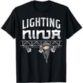 thumbnail image 1 of Lighting Ninja Electric Lights Technician Tech T-Shirt, 1 of 5
