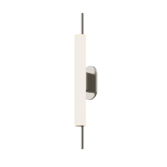 Lighting Piccolo Encore 1-light ADA Satin Nickel LED Outdoor Wall Sconce, White Shade