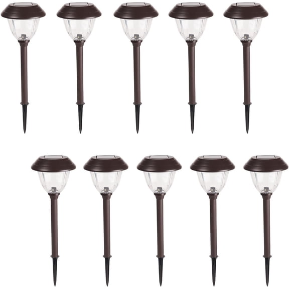 Lighting Solar,Tall Metal and Glass Path Lights Solar Powered with Waterproof for Garden, Pathway, Driveway,Yard, Patio (5Pack, Warm White)