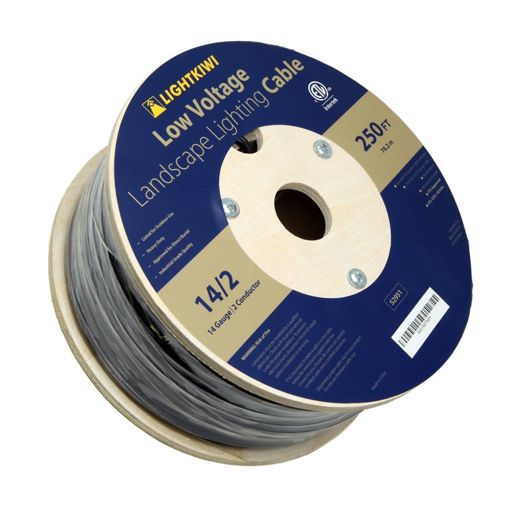 250ft Black 14AWG 2-Conductor Direct Burial Cable