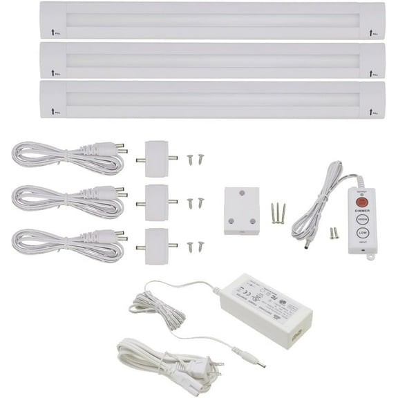 Lightkiwi D5770 Lilium 12 Inch Cool White Modular LED Under Cabinet Lighting - Premium Kit (3 Panel)