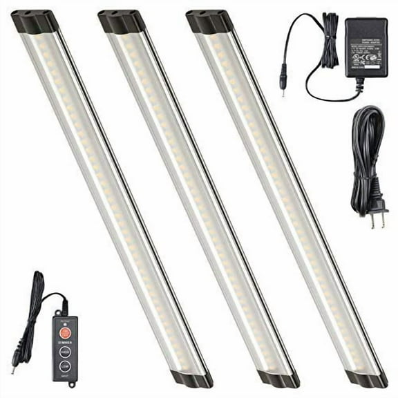 Lightkiwi T1228 12 Inch Warm White Modular LED Under Cabinet Lighting - Premium Kit (3 Panels)
