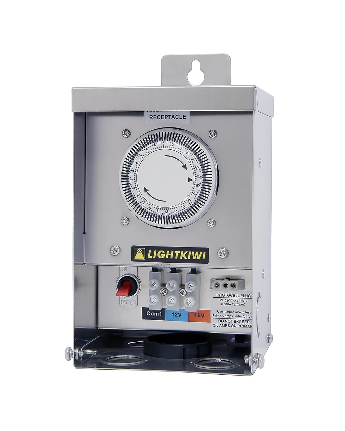 Weatherproof Transformer Lightkiwi U2184 75W Outdoor Low Voltage Landscape Lighting Transformer ...